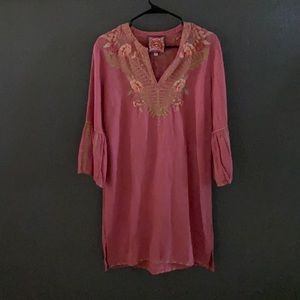 Mauve Johnny was embroidered dress